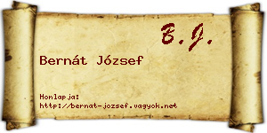 Bernát József névjegykártya