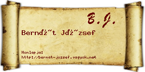Bernát József névjegykártya