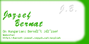 jozsef bernat business card